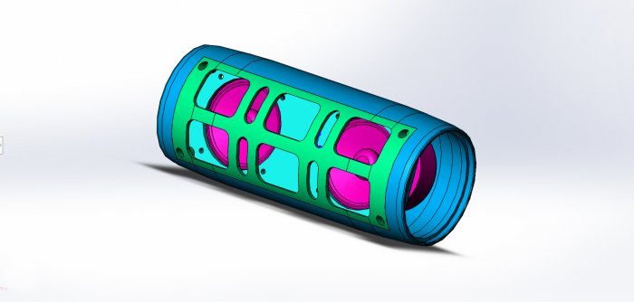 3d проект портативной колонки своими руками с пассивными динамиками сбоку